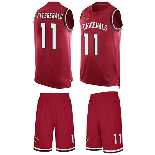Nike Cardinals #11 Larry Fitzgerald Red Team Color Men's Stitched NFL Limited Tank Top Suit Jersey - Click Image to Close